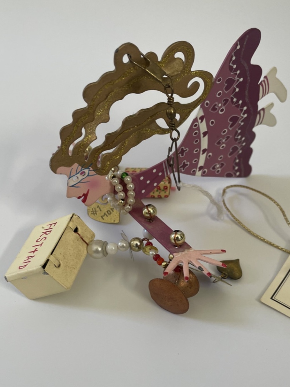 Karen Rossi Silvestri Fanciful Flights Best Mom Metal Ornament Gift NEW